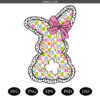 Easter Bunny PNG SVG , Coquette Bow SVG PNG, Preppy Girls Easter SVG PNG