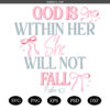 God Is Within Her She Will Not Fall, Coquette Christian Digital Sublimation SVG PNG, Christian Jesus PNG SVG