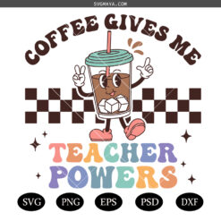 Half Coffee Half Teacher SVG PNG, Teacher coffee SVG , Coffee Addict SVG PNG