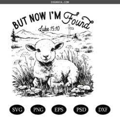 Lamb Cross SVG, Easter Lamb DXF, Religious PNG