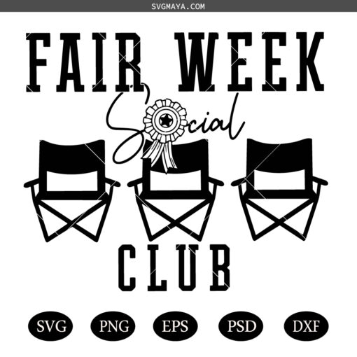 fair week social club svg, show animal svg, sheep cow pig svg