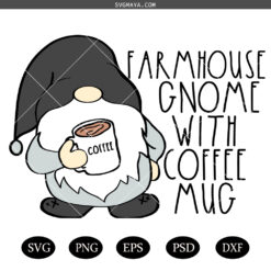 Coffee gnome svg. Coffee svg ,Gnome holding coffee svg