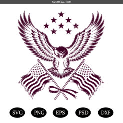 Eagle Flag Svg, Patriotic Eagle Svg, American Flag Svg, U.S. Eagle Head Svg, Veteran Svg