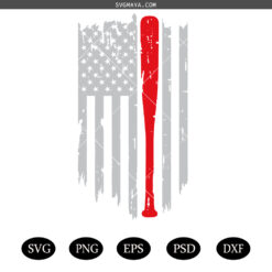 Baseball Flag SVG, American Flag Baseball SVG, Baseball SVG, Distressed USA Flag SVG