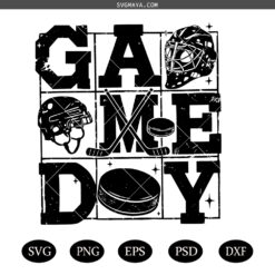Baseball Game Day PNG SVG,Hockey Game Day PNG SVG,Game day SVG