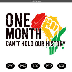 One Month Can't Hold Our History Svg Png, Juneteenth Svg, Black History Svg, Juneteenth 1865 Svg