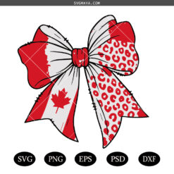 Canadian Bow Svg, Coquette Bow Svg, Patriotic Svg, Memorial Day Svg, Canada Day Svg, Summer Svg, Canada Png