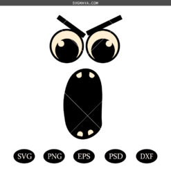 Halloween Faces svg, Halloween Smile Faces svg, Creepy svg