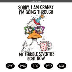 Sorry I'm Cranky I'm Going Through My Terrible SVG,I Refuse To Argue PNG SVG, Sarcastic Duck svg