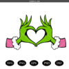 Pink Grinch Heart Svg, Christmas Grinch Svg, Merry Christmas Svg, Christmas Svg, Grinch Svg, Retro Grinch Svg