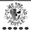 We the People USA Flag Skull svg, America 1776 flag PNG, Patriotic We the People SVG
