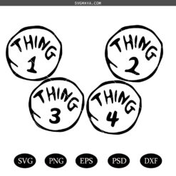 Thing 1 2 3 4 SVG , Thing 1 to Thing 4 svg png,Things Team svg , Thing Costume svg