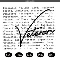 Veteran words png svg, Veteran png svg, Veteran tshirt designs, Veteran sublimation, Gift for Veteran png svg