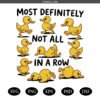 Funny Ducks Not All In a Row Sarcastic Png SVG, funny animal png SVG, snarky funny png, Funny Mental Health Duck Png SVG