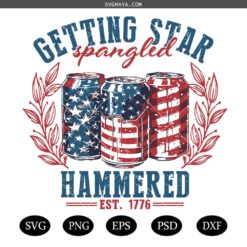 Getting Star Spangled Hammered svg, 4th Of July svg, Fourth of July svg, Party in the USA, Independence Day, America svg