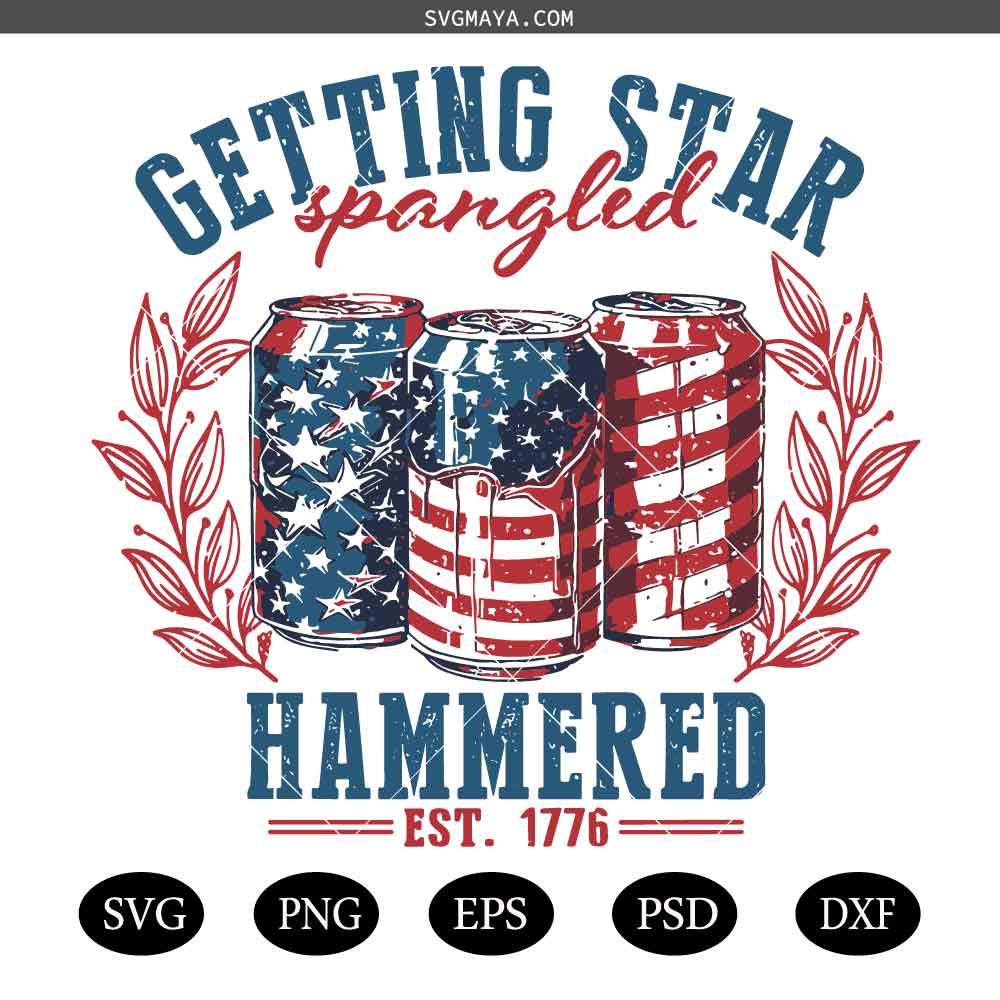 Getting Star Spangled Hammered svg, 4th Of July svg, Fourth of July svg, Party in the USA, Independence Day, America svg