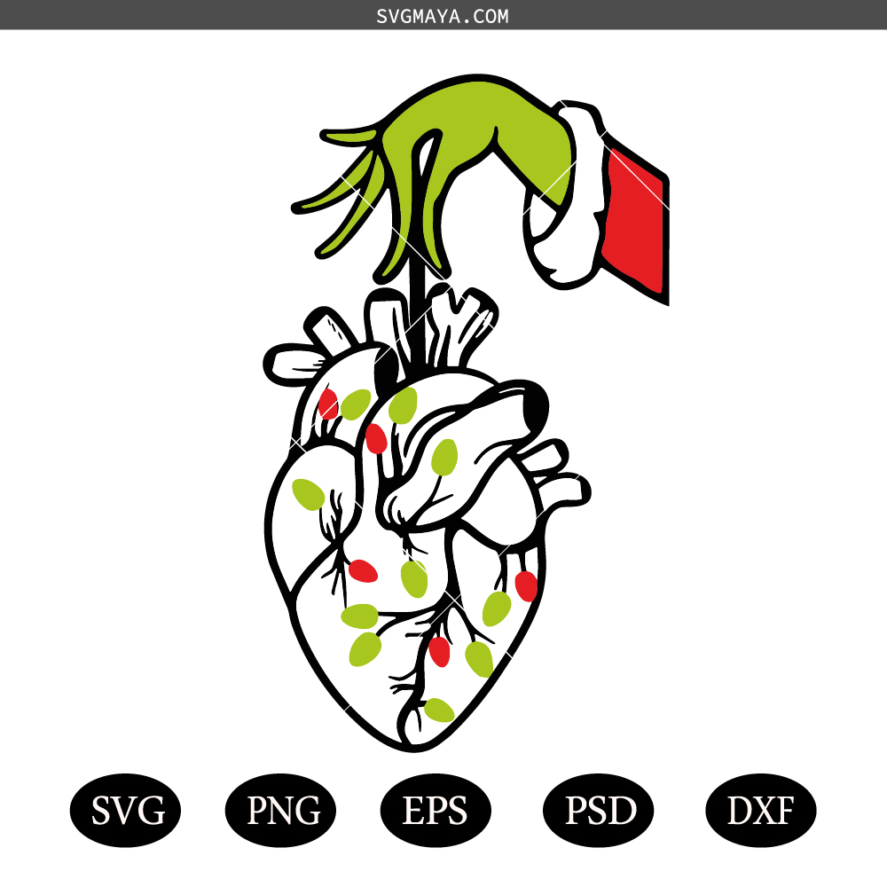 Christmas Cardiac Svg, Heart Anatomy Ghosts Png, Cardiology Heart Warrior Svg, Holiday Registered Nurse Svg