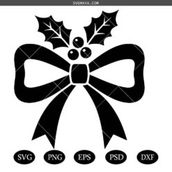 Christmas Bow SVG,Coquette Style,Christmas Bow Clipat,Christmas Coquette SVG