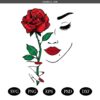 Beautiful Girl Holding a Red Rose, Empowering Rose SVG