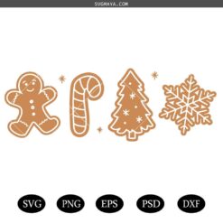 Gingerbread Svg, Christmas Cookie Baking Svg, Tree Cake, Candy Cane Svg, Gingerbread Man Svg, Gingerbread Man SVG