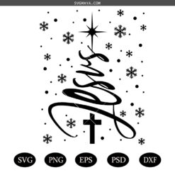Jesus Christmas Tree svg, Christian Christmas Svg, Jesus Svg, Christmas Svg
