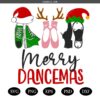 Merry Dancemas Svg, Ballet Shoes Christmas Svg, Christmas Dancer Svg