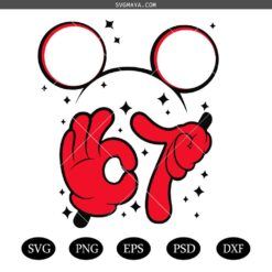Six Seven 6 7 Meme Funny Mickey Hands SVG, Mickeyy Mouse svg