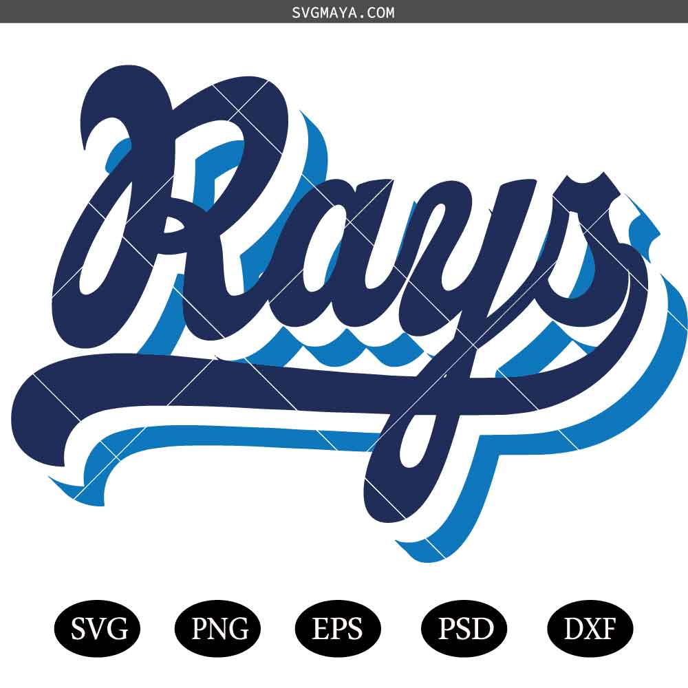 Rays Svg, Rays Template, Rays Stencil, Baseball Gifts, Sticker Svg, Rays Ornament Svg