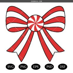 Christmas Bow SVG, Christmas Coquette SVG, Holiday Bow Svg, Santa Bow, Reindeer Bow, Elf Bow, Candy Cane Bow