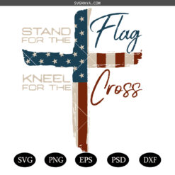 Stand For The Flag I Kneel For The Cross PNG, Patriotic Christian Design with Retro USA Aesthetic svg, 4th of July svg