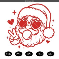 santa Bubble Gum svg png, Cute Retro Santa Claus, Santa Blowing Bubble svg, Xmas svg, Funny Santa svg, Christmas Santa Bubble Gum svg