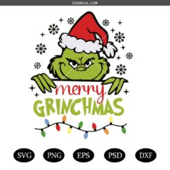 Merry Grinchmas SVG for Cricut, Grinch Face SVG, Grinchmas Gift