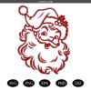 Santa Claus Christmas Vintage Svg, Santa Face Svg, Santa Claus Svg Retro Christmas Svg